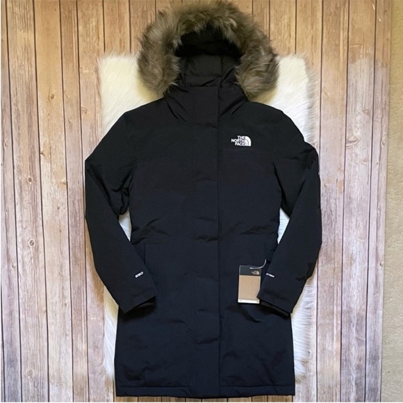 The North Face Women’s Arctic Parka Black Waterproof Coat - Picture 2 of 11